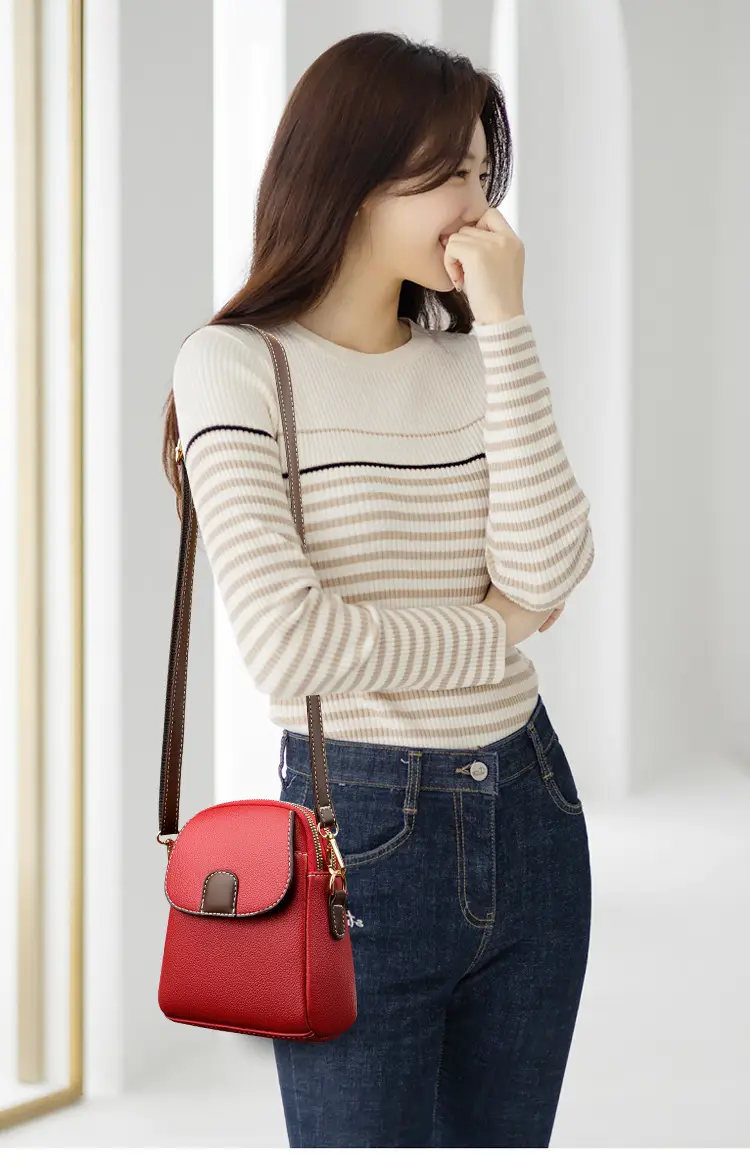 Trendy Women's Beige Shoulder Bag with Adjustable Strap — feature 29