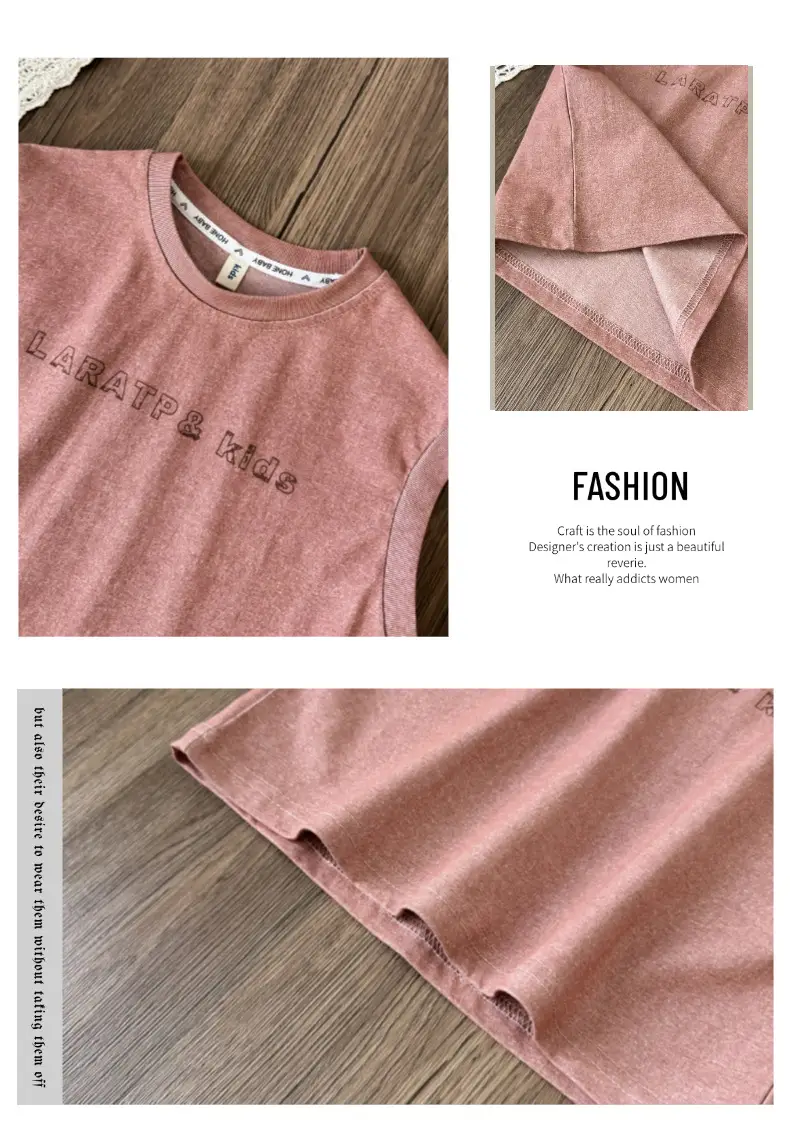 Boys Summer Vest Suit Pink Sleeveless Shorts Two-Piece — feature 11