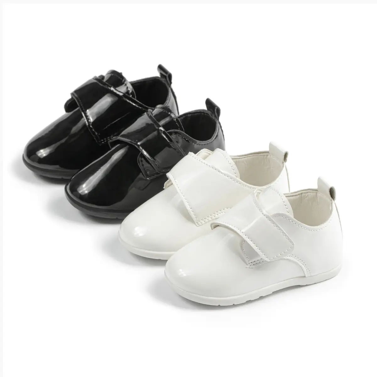 Black Glossy Formal Toddler Shoes for Girls - Image 7