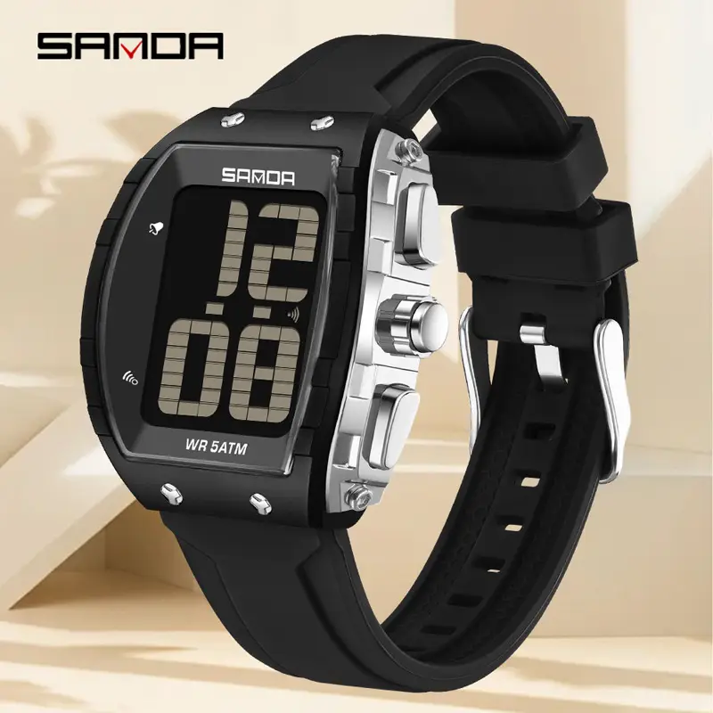 Sanda Blue Digital Watch with Water Proof & Calendar - Image 6