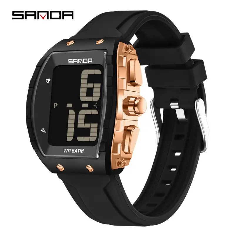Sanda Blue Digital Watch with Water Proof & Calendar - Image 8