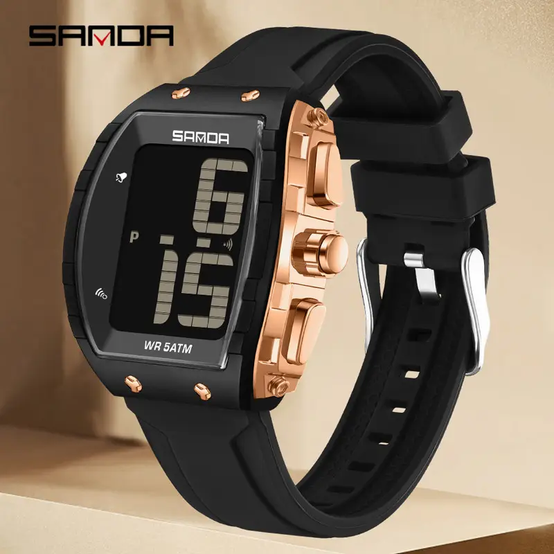 Sanda Digital Watch Blue 942 Waterproof Elderly Watch