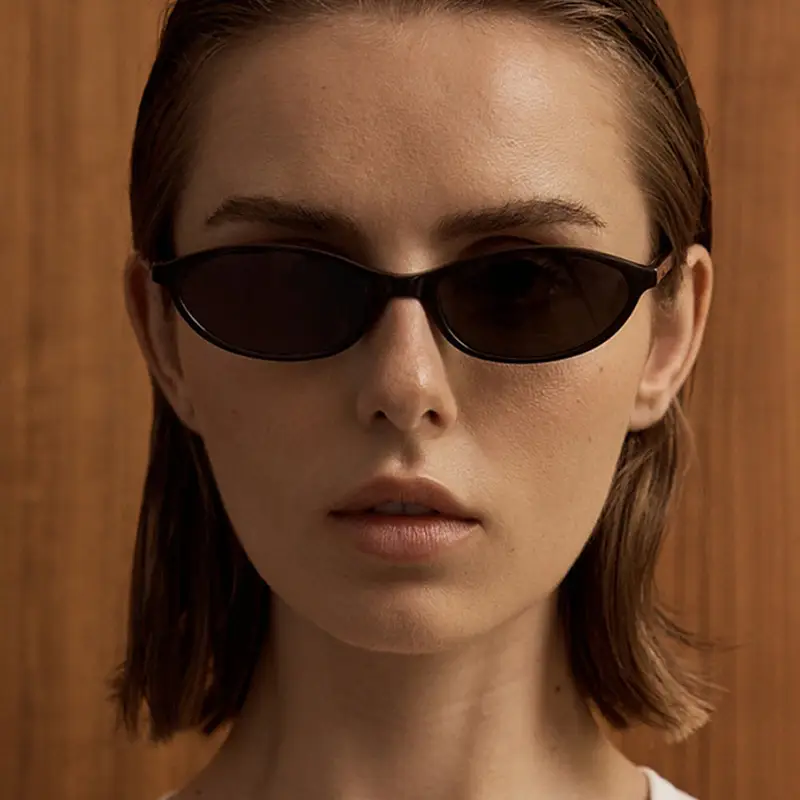 2025 Flat Round Frame Nerd Sunglasses Women's Small — feature 5