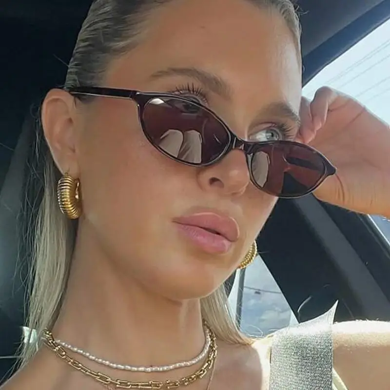 2025 Flat Round Frame Nerd Sunglasses Women's Small — feature 6