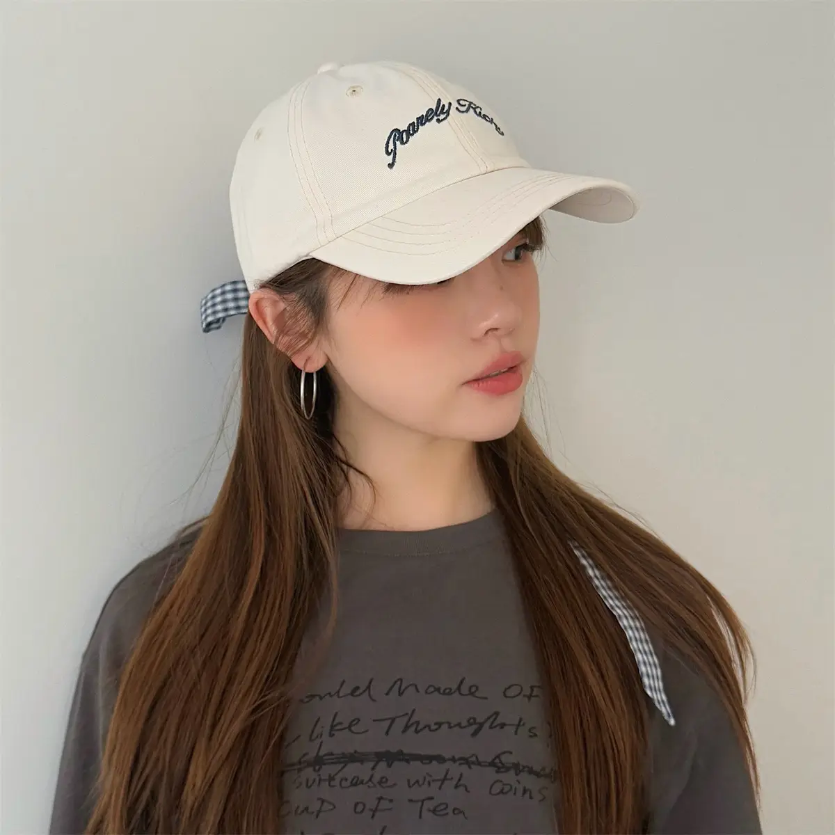 Bow-Tie Letter Embroidery Baseball Cap for Women - Image 6
