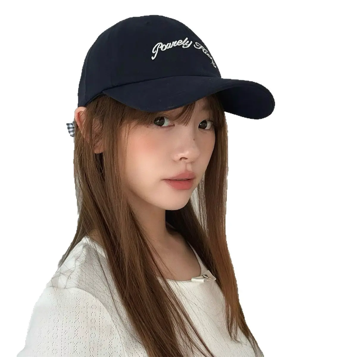 Bow-Tie Letter Embroidery Baseball Cap for Women - Image 7