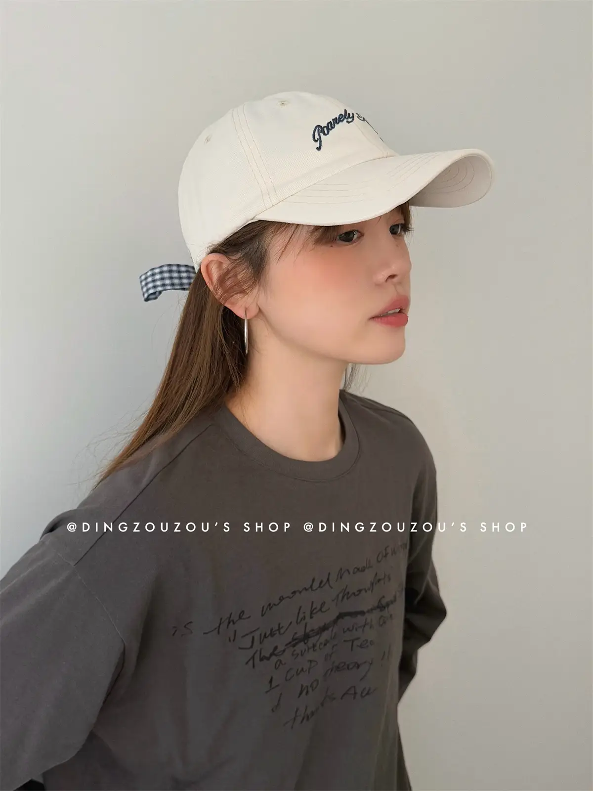 Bow-Tie Letter Embroidery Baseball Cap for Women — feature 10