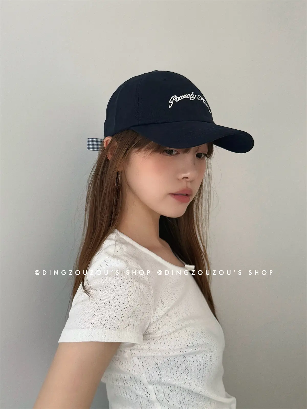 Bow-Tie Letter Embroidery Baseball Cap for Women — feature 7