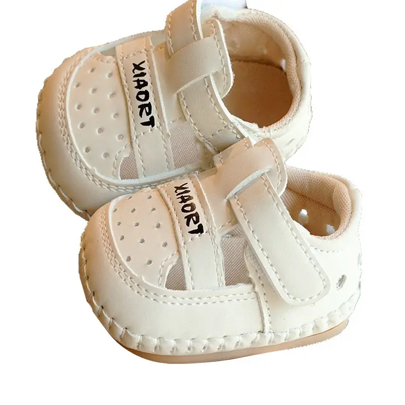 Baby Sandals White Soft Sole 0-1Yr Non-Slip