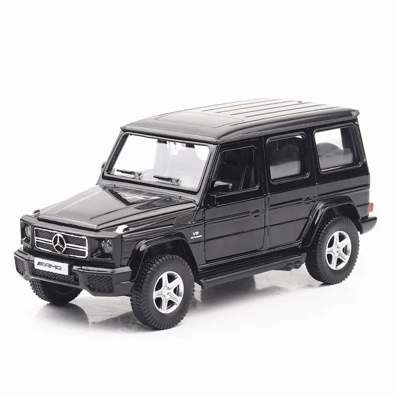 Boxed Makeda 1:36 Matte Black Series Mercedes G63 Alloy Car Model, Alloy Pull-Back Toy Collectible Car