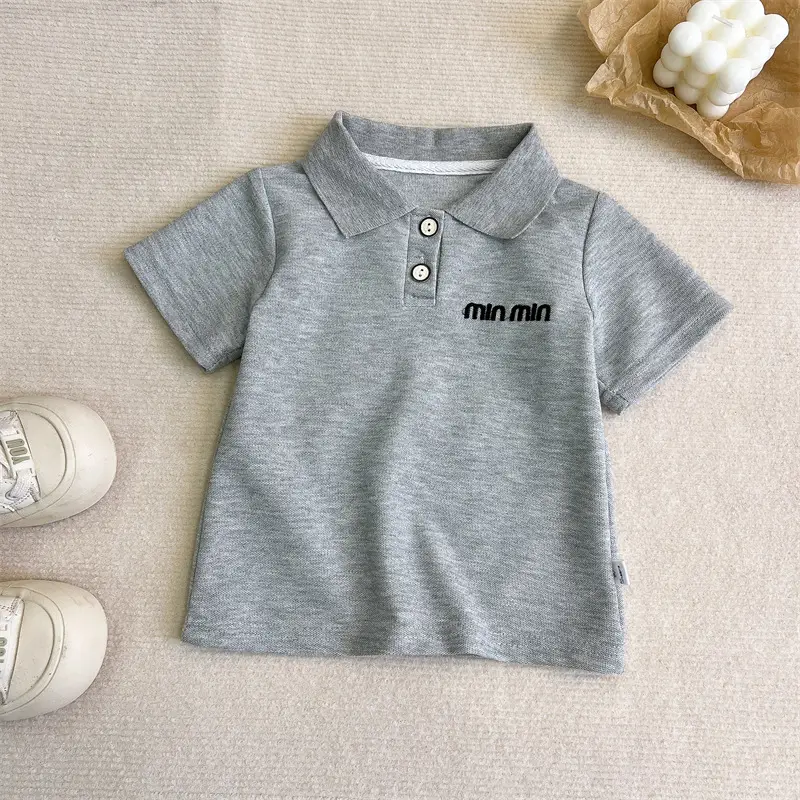 Kids Korean Style Polo T-Shirt Set of 3 - Image 3