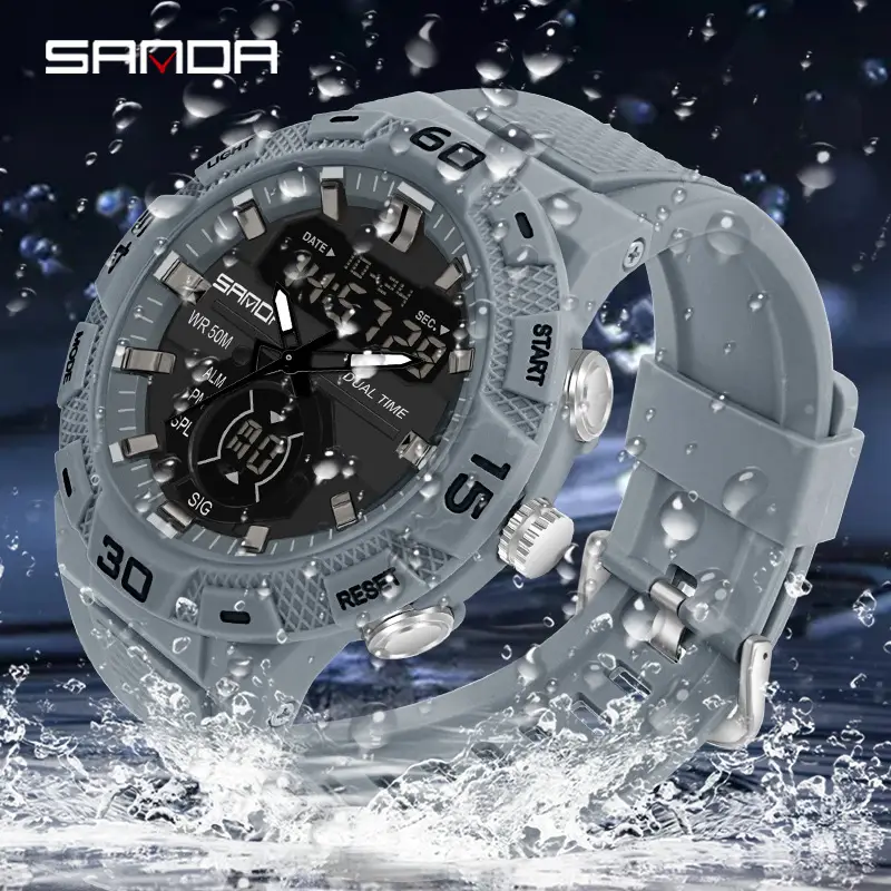 Luminous Waterproof Men's Digital Watch with Dual Display - Image 9
