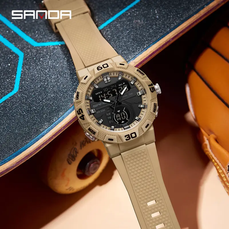 Luminous Waterproof Men's Digital Watch with Dual Display - Image 10