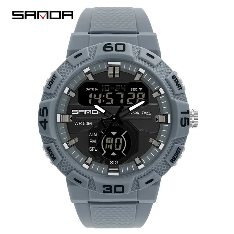 Luminous Waterproof Men's Digital Watch with Dual Display - Image 7