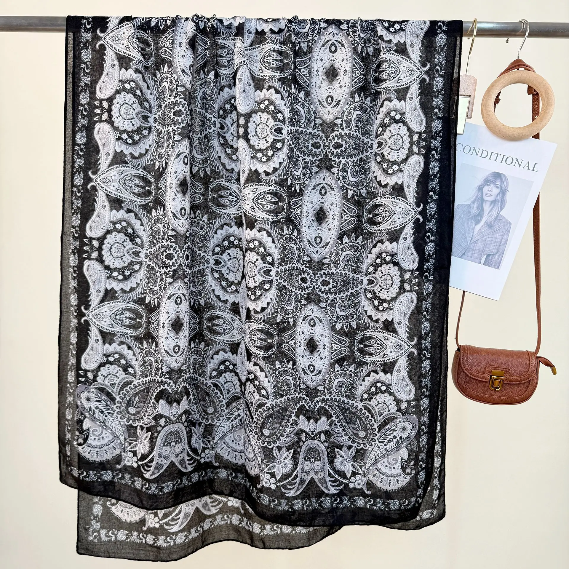 Korean Style Printed Scarf for Women - Image 3