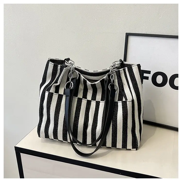 Cross-Border Korean Large Striped Tote Bag — feature 20