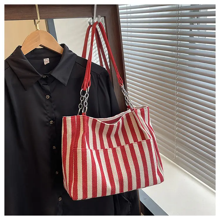 Cross-Border Korean Large Striped Tote Bag — feature 23