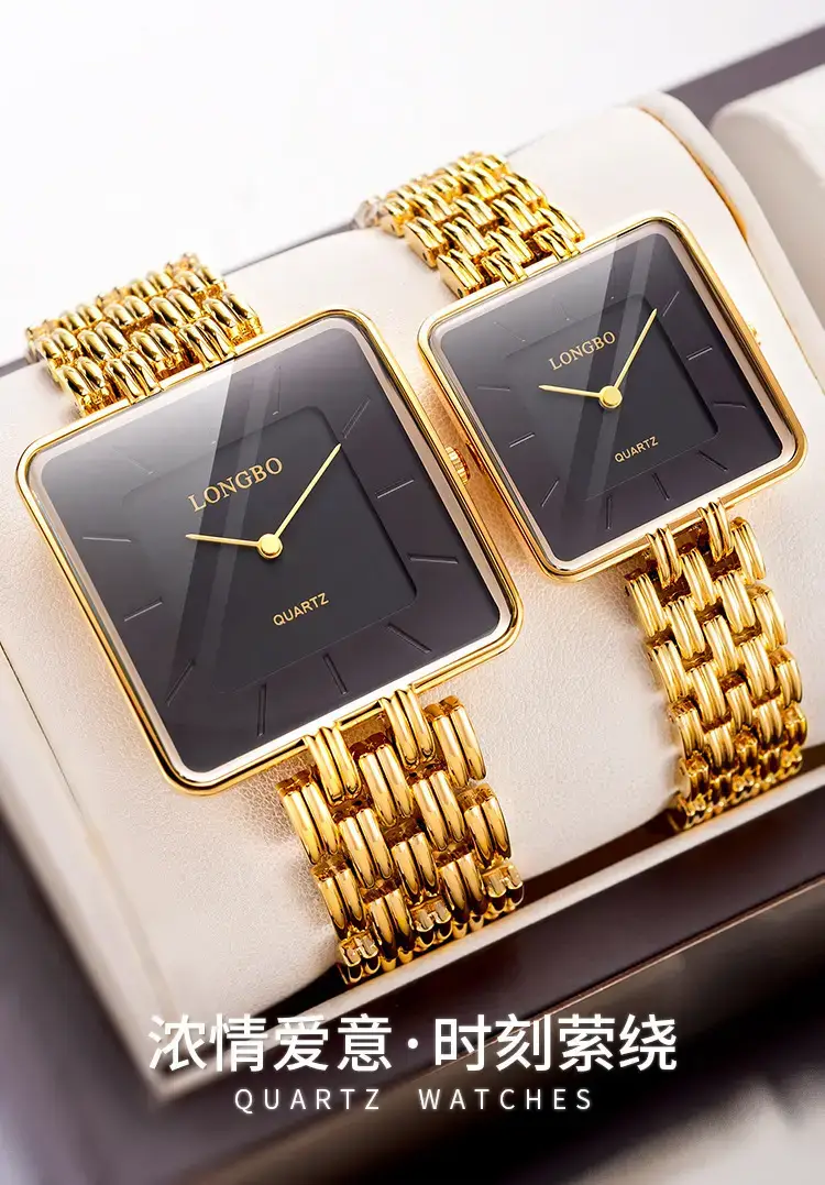 Longbo Gold Wristwatch for Men Business Luxury Fashion — feature 1