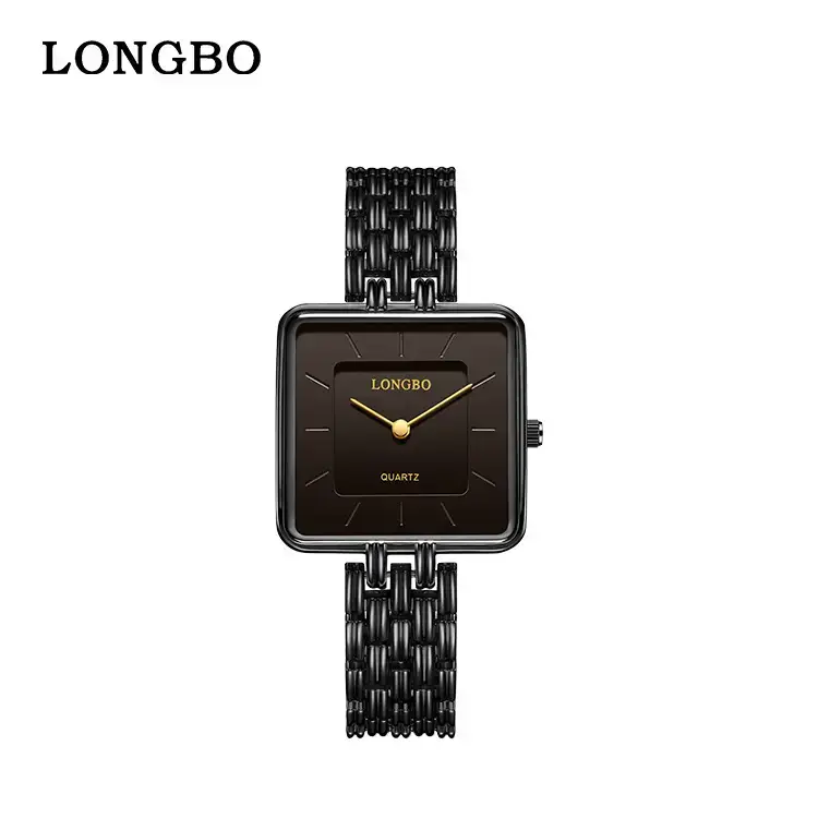Longbo Gold Wristwatch for Men Business Luxury Fashion
