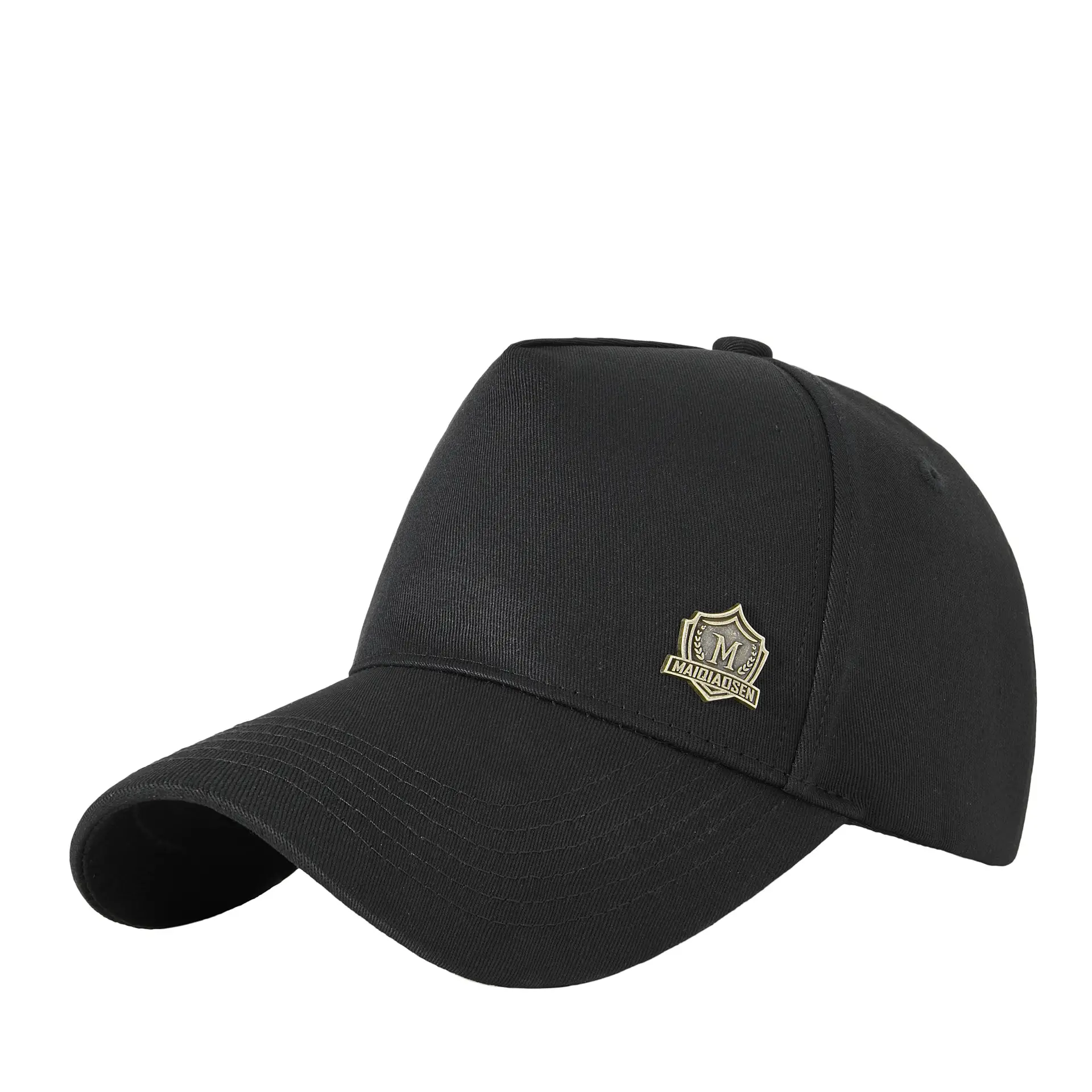 Men's Black 5-Piece High-Cap Sunscreen Cap Big Head Circumference - Image 11