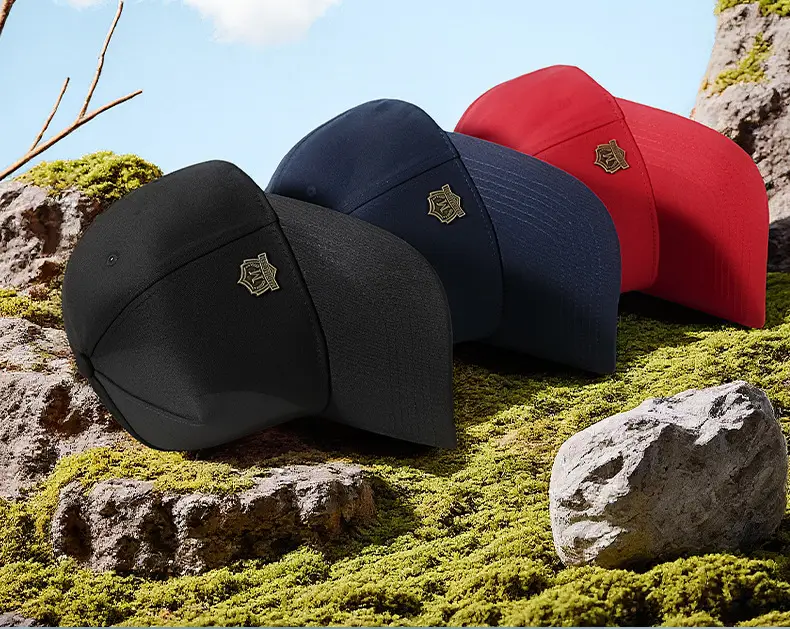 Men's Black 5-Piece High-Cap Sunscreen Cap Big Head Circumference — feature 27