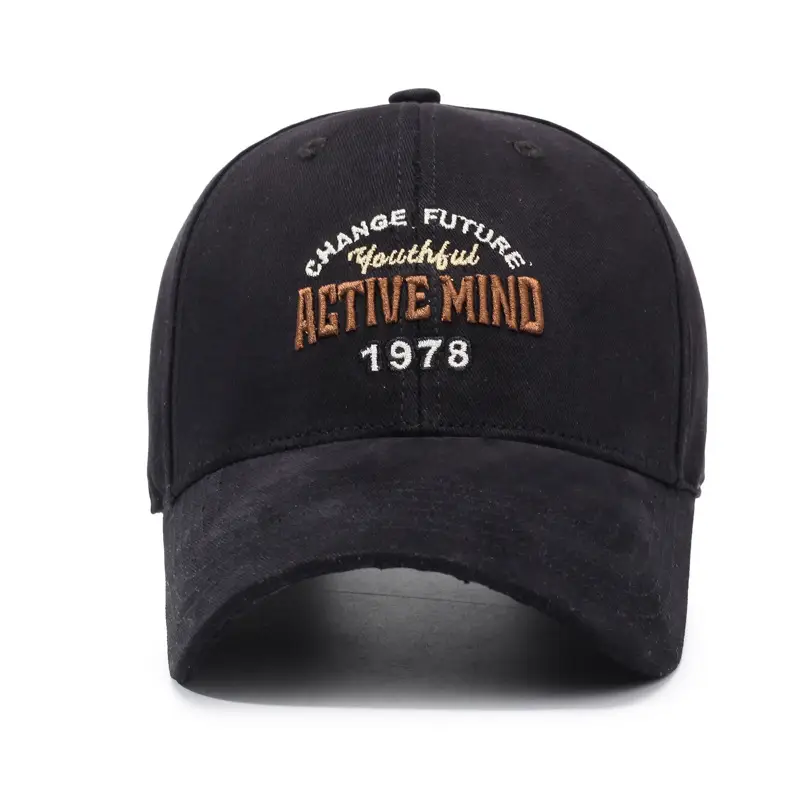 Women's Black Letter Embroidered Baseball Cap