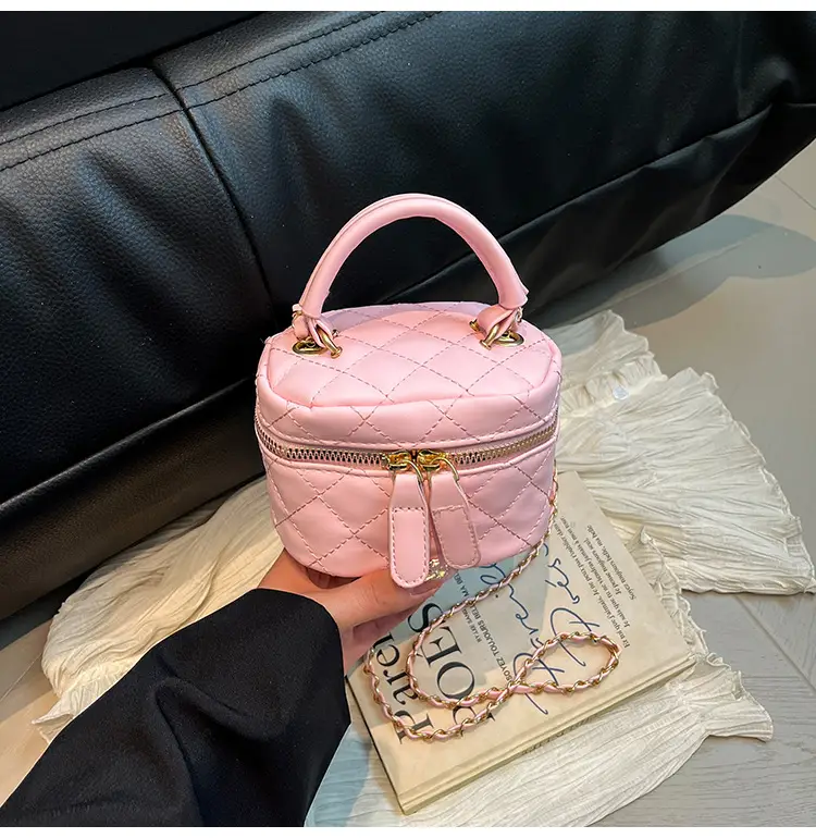 Orange Mini Quilted Chain Bag for Women — feature 31