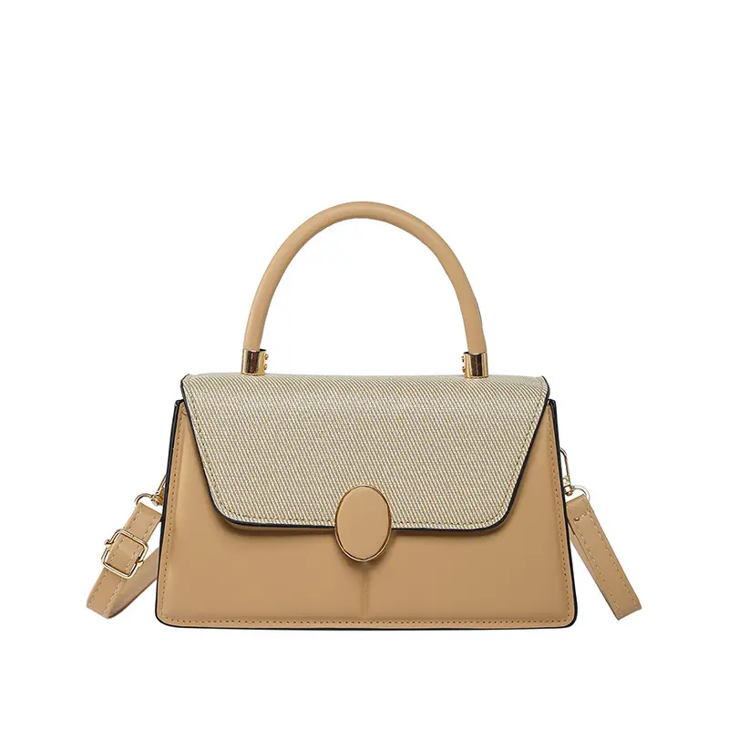 Light Blue Flap Bag for Women with Gold Clasp - Image 10