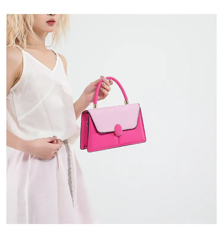 Light Blue Flap Bag for Women with Gold Clasp — feature 11