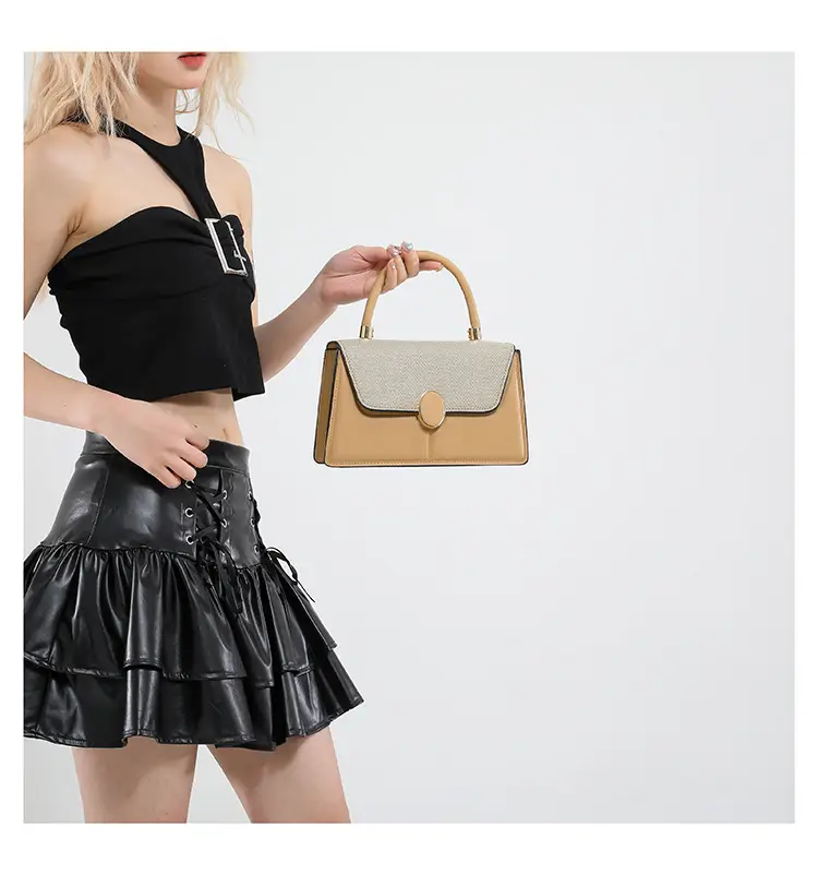 Light Blue Flap Bag for Women with Gold Clasp — feature 15