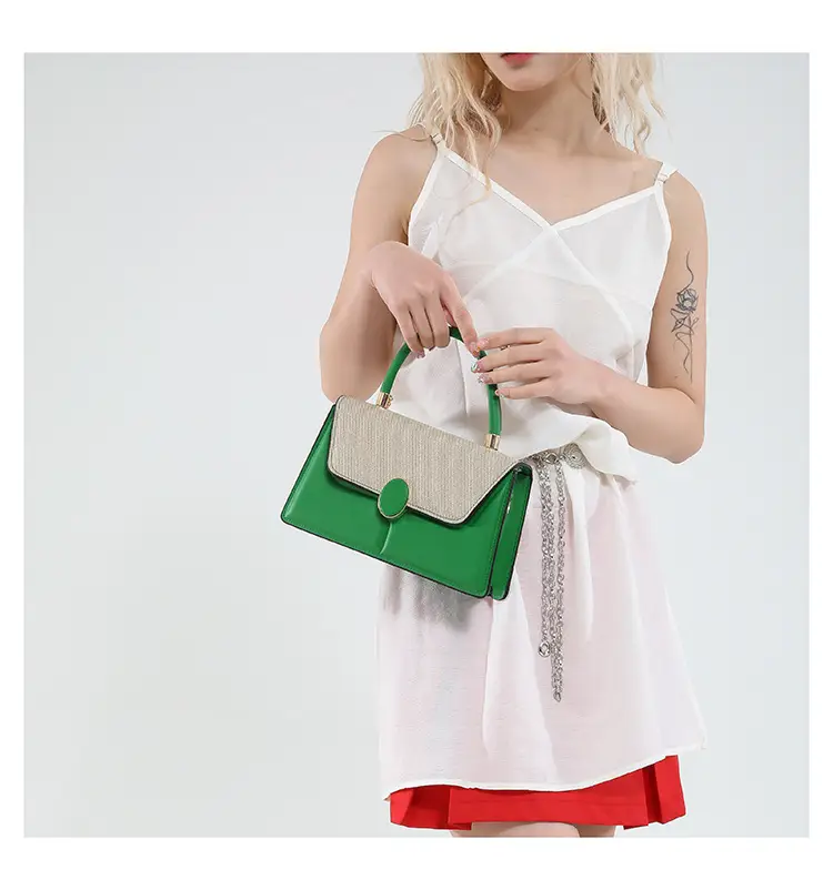 Light Blue Flap Bag for Women with Gold Clasp — feature 19