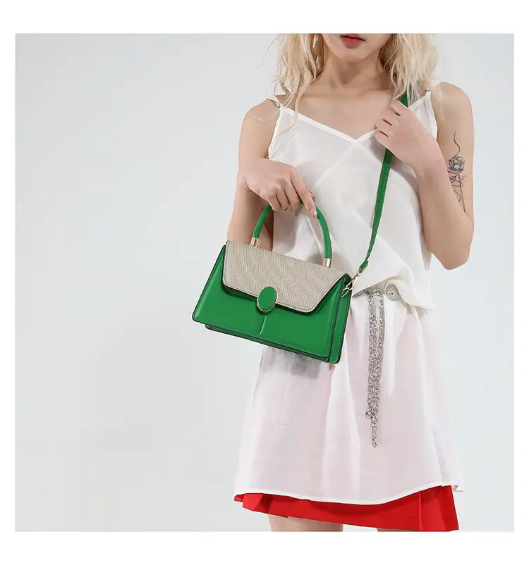 Light Blue Flap Bag for Women with Gold Clasp — feature 20