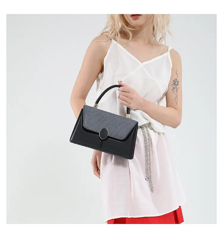 Light Blue Flap Bag for Women with Gold Clasp — feature 21