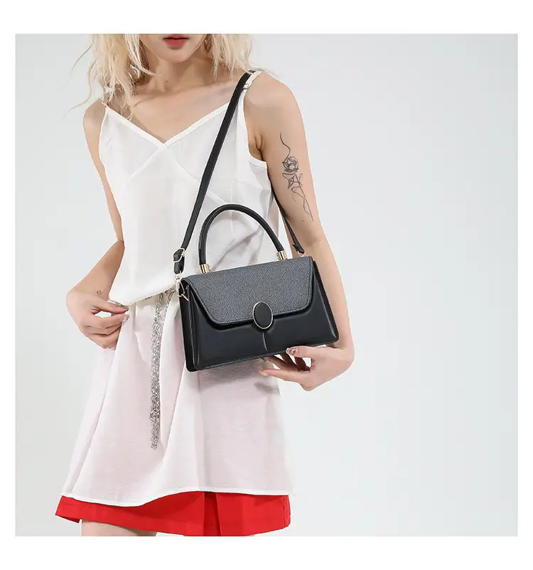 Light Blue Flap Bag for Women with Gold Clasp — feature 22