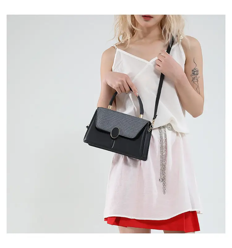 Light Blue Flap Bag for Women with Gold Clasp — feature 23