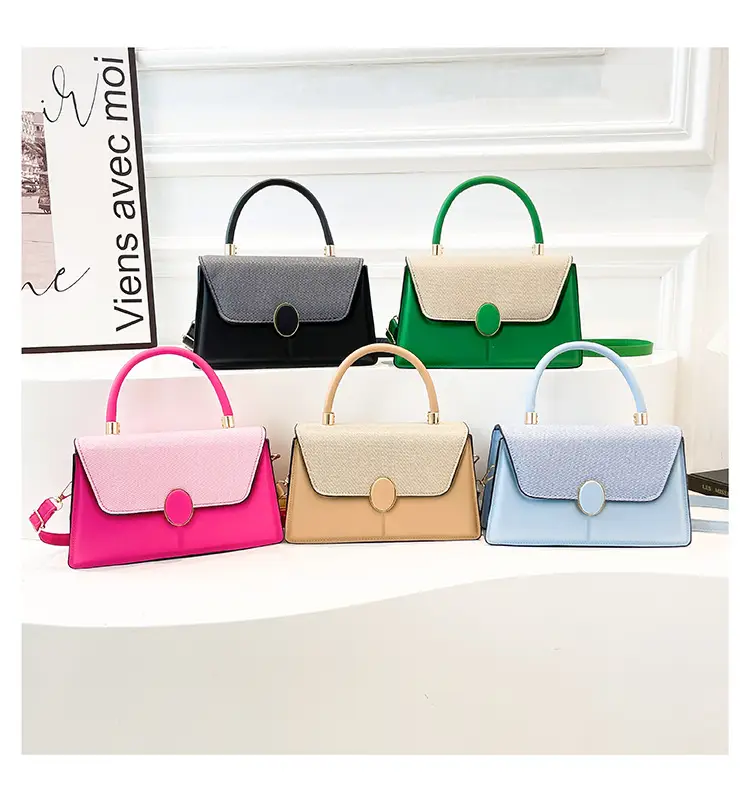 Light Blue Flap Bag for Women with Gold Clasp — feature 24