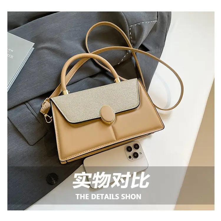 Light Blue Flap Bag for Women with Gold Clasp — feature 6