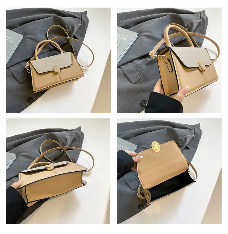 Light Blue Flap Bag for Women with Gold Clasp — feature 8