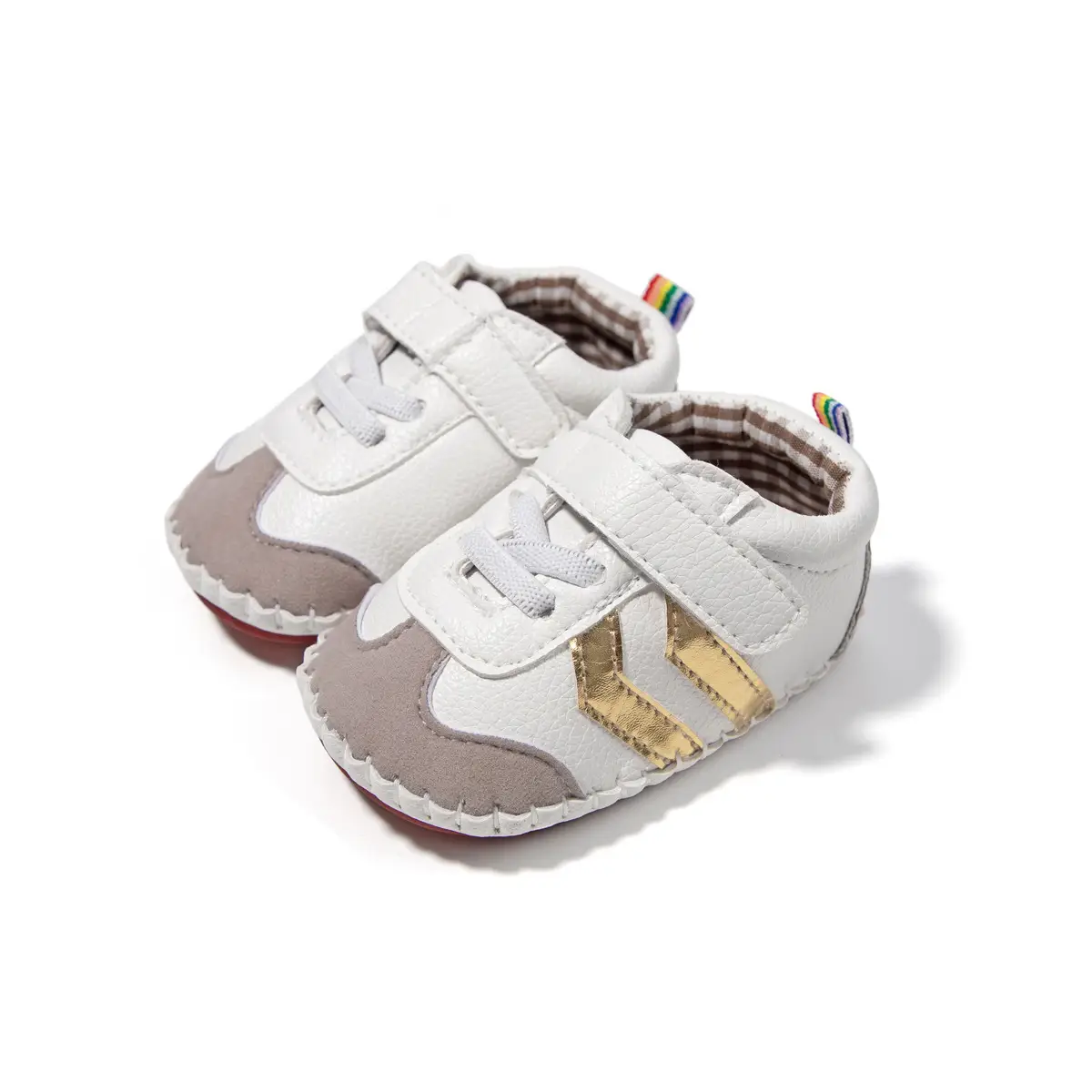 Baby Velcro Shoes White Blue for Kids 0-1 Year