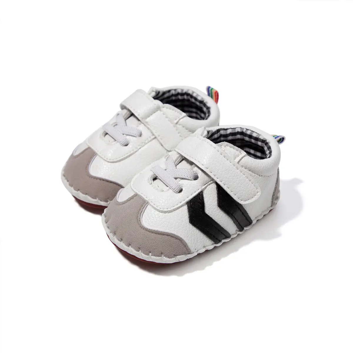 Baby Velcro Shoes White Blue for Kids 0-1 Year