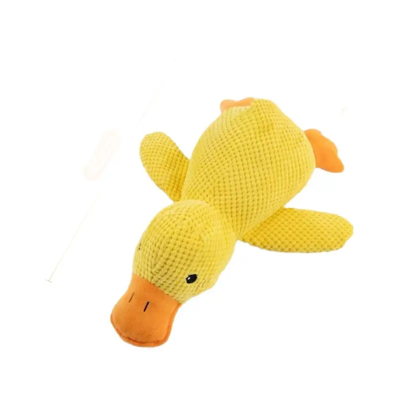 Cat Dog Toy Plush Sleeping Yellow Duck Anti-biting Molar Voice Relief Small Medium Dog Pet Voice Toy