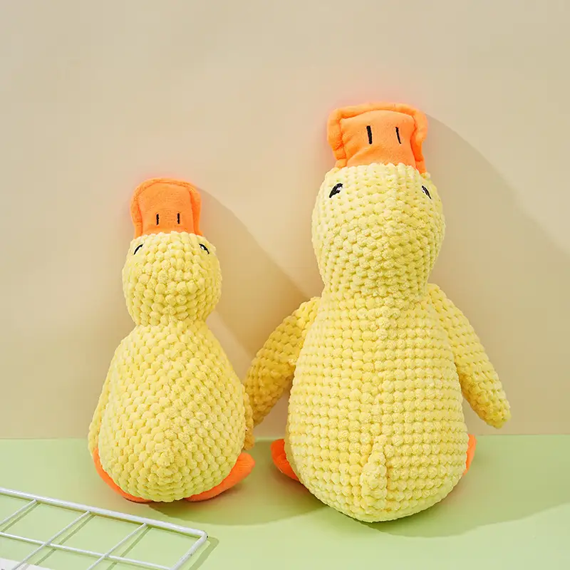 Cat Dog Toy Plush Sleeping Yellow Duck Anti-biting Molar Voice Relief Small Medium Dog Pet Voice Toy — feature 10