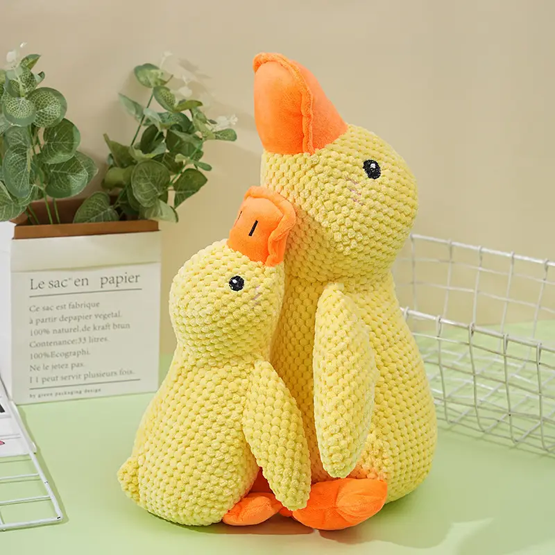 Cat Dog Toy Plush Sleeping Yellow Duck Anti-biting Molar Voice Relief Small Medium Dog Pet Voice Toy — feature 13
