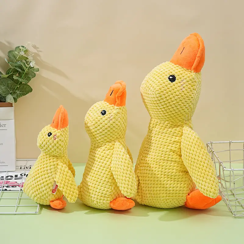 Cat Dog Toy Plush Sleeping Yellow Duck Anti-biting Molar Voice Relief Small Medium Dog Pet Voice Toy — feature 15
