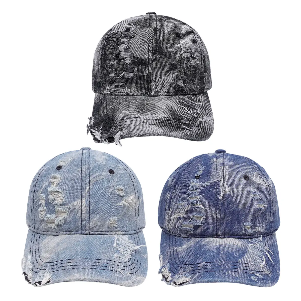 Mens Wind Wash Retro Cap Old Hole Wash Cap