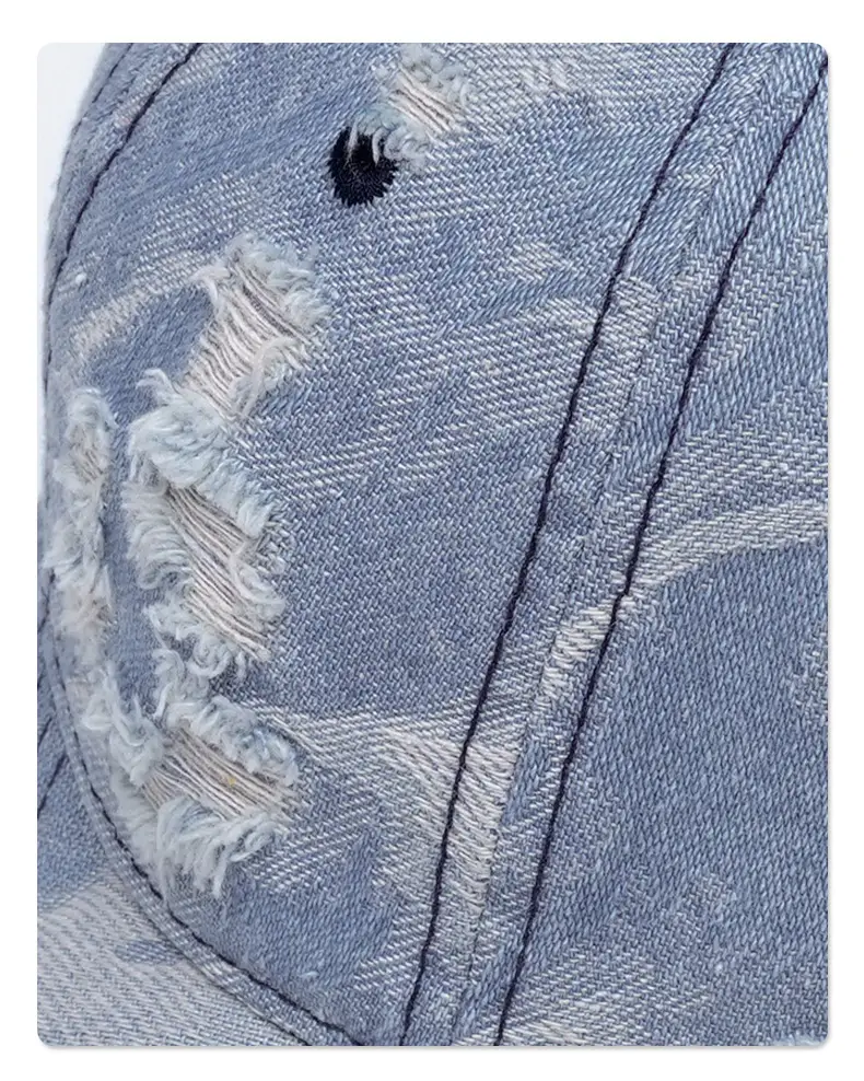 Mens Wind Wash Retro Cap Old Hole Wash Cap — feature 7