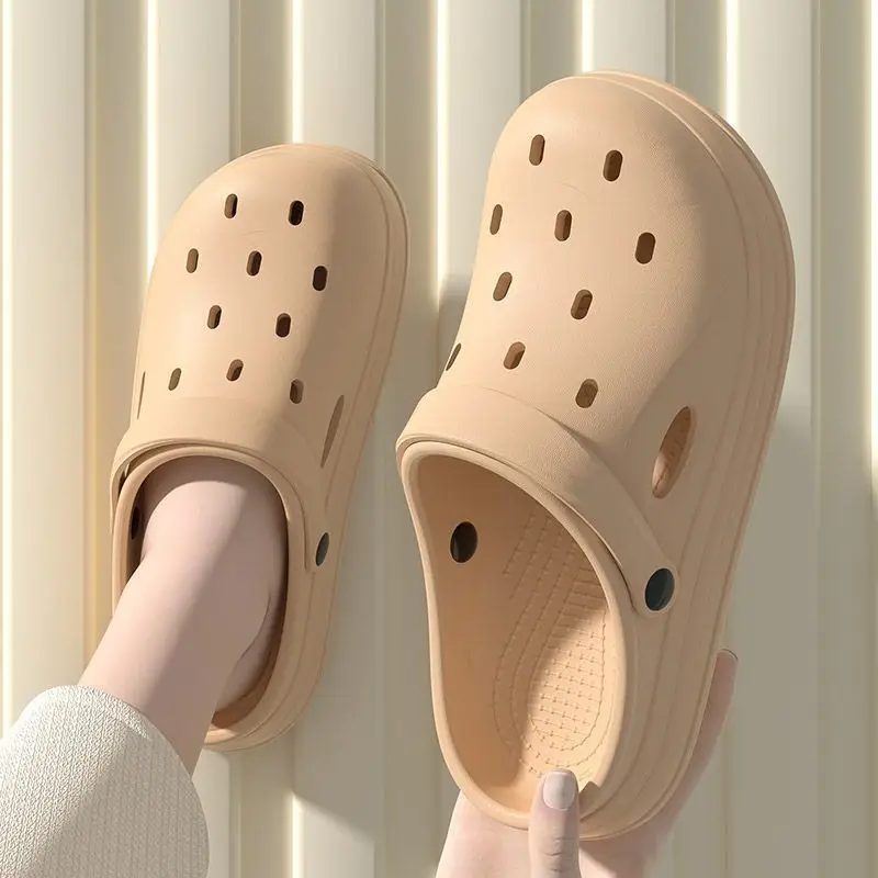 Croc Shoes Women's 2025 New Beach Outer Wear Eva Heightening Summer Toe-Toe Sandals Men's Slippers Wholesale - Image 6