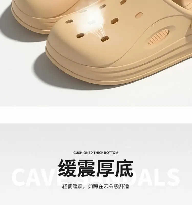 Croc Shoes Women's 2025 New Beach Outer Wear Eva Heightening Summer Toe-Toe Sandals Men's Slippers Wholesale — feature 10