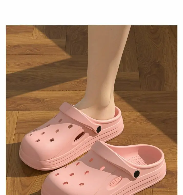 Croc Shoes Women's 2025 New Beach Outer Wear Eva Heightening Summer Toe-Toe Sandals Men's Slippers Wholesale — feature 16