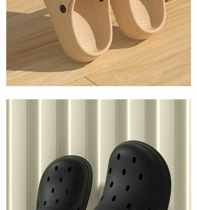 Croc Shoes Women's 2025 New Beach Outer Wear Eva Heightening Summer Toe-Toe Sandals Men's Slippers Wholesale — feature 18